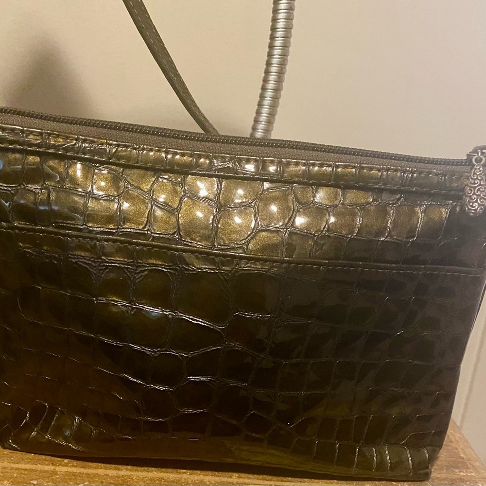 Brighton brand Cher Modern Mini handbag Brown & gold metallic color No flaws - Picture 16 of 16